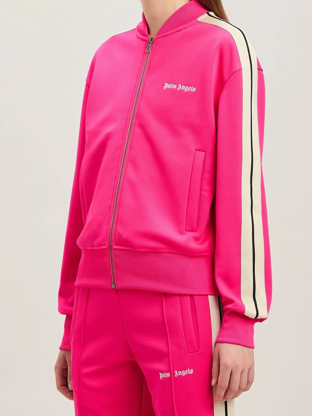 Palm Angels Girls Track Suit Pants and Jacket Pink Size 6 Wide Leg Versatile Lux
